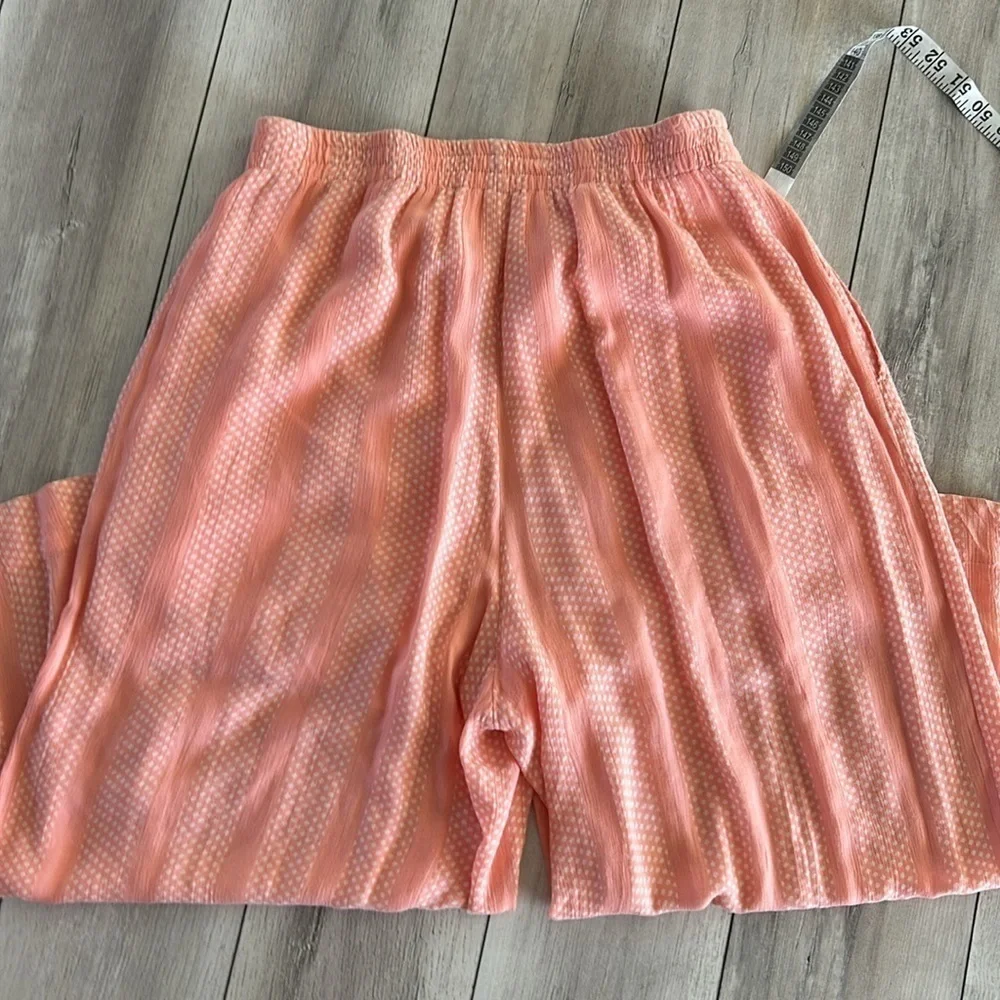 Anthropologie Maeve Peach Wide-Leg Pants size small